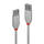 Kabllo USB Lindy USB A në USB A, 3 m, USB 2.0, gri
