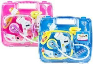 Lodër set doktori Little Doctor, me valixhe, me drita dhe zë, blu