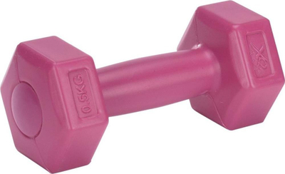 Pesha dore XQ Max, set 2x0.5kg, gjashtëkëndore, rozë