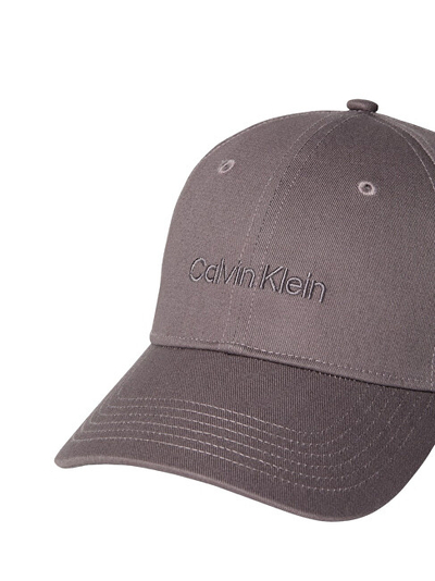 Kapele Calvin Klein Cap, stil baseball, qëndisje logo, gri