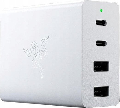 Karikues Razer USB C 130W GaN RC21 01700200 R3M1 me 4 porta, i bardhë
