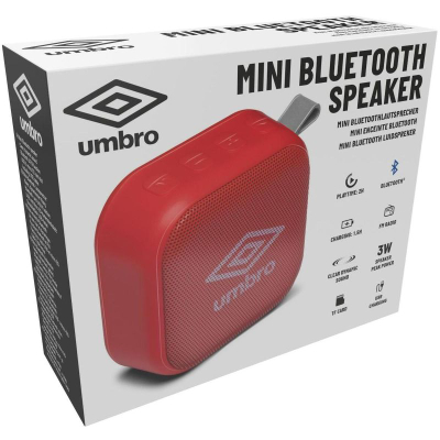 Kaltoparlant Bluetooth Umbro 494616RD, 3W, portativ, i kuq
