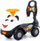 Makinë lodër POLESIE Quadricycle Panda, për t’u hip, me vend për rujtje, bardh e zezë