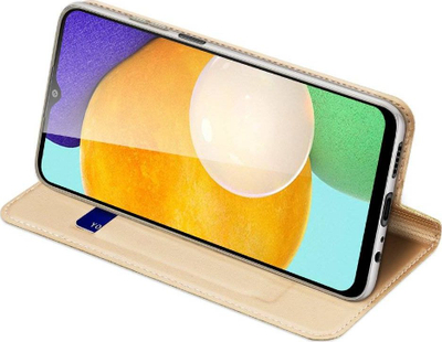 Mbulesë Dux Ducis Skin Pro për Samsung Galaxy A03s, me kapak, kthehet në qëndrim, ngjyrë ari