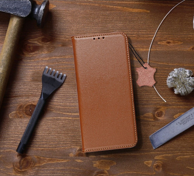 Këllëf telefoni Forcell Smart Pro për iPhone 16, lëkurë, kafe