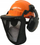 Заштитен шлем Stihl Function Basic, најлонска визир маска, чепчиња за слух, портокалов