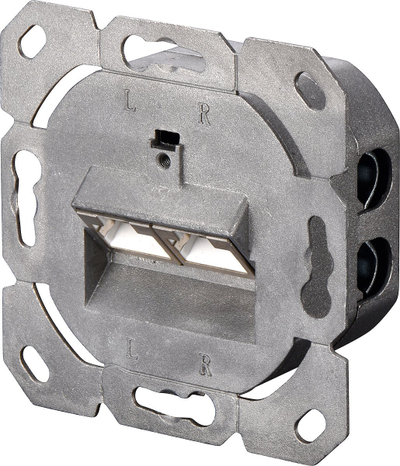 Prizë rrjeti Digitus DN-9008-1, CAT 6A Class EA, 2 porta RJ45, e bardhë
