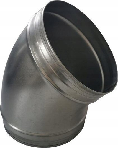 Kthesë ventilimi SpiroFlex DN 200, 45°, çelik i galvanizuar
