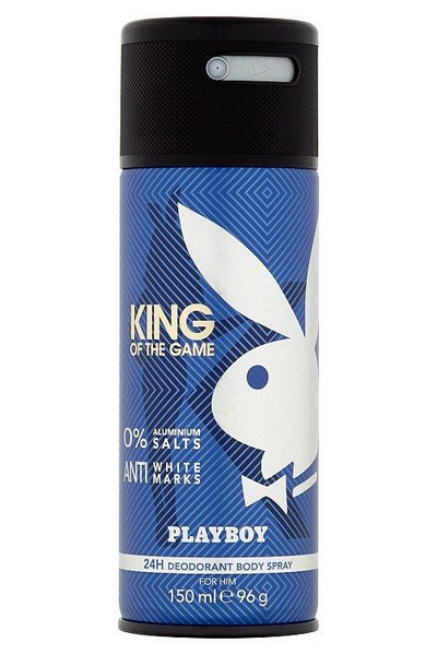 Deodorant Playboy, King Of The Game 0% Aluminium Salts, 150 ml