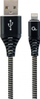 Kabllo Gembird CABLEXPERT, USB-A në USB-C, M / M, PREMIUM QUALITY, e thurur, 1m, e zezë / bardhë