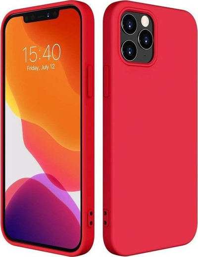 Mbrojtëse telefoni Apple iPhone 12 Pro Max, silikon, e kuqe