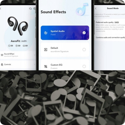 Kufje wireless Soundcore AeroFit, dizajn i hapur, me kuti karikimi, rozë