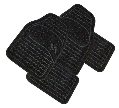 Tapeta dyshemeje makine Autoserio THM-2531/1, set 3 copë, pëlhurë, të zinj