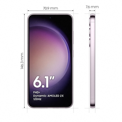 Телефон Samsung Galaxy S23, 256GB, 8GB RAM, 5G, Лаванда