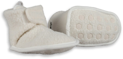 Папучи за бебиња Lodger Teddy Booties, 6-12 месеци, Cloud Dancer, светло беж