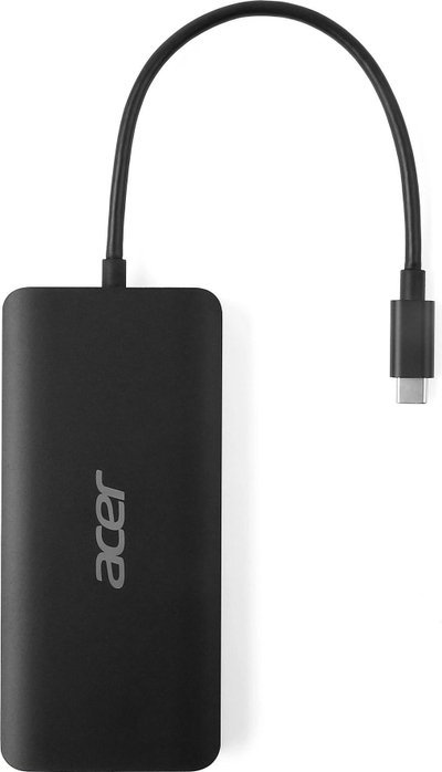 Adapter USB Type C Acer 12 në 1, shumëporta, i zi