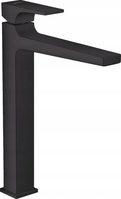 Rubinet lavamani Hansgrohe Metropol 260, njëkrahësh, me set Push-Open, i zi mat