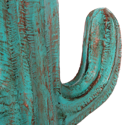 Figurë dekorative dyshemeje kaktus HM4386.03S, 74cm, allçi, turkeze