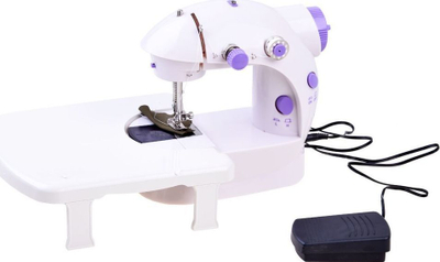 Makineri qepëse mini ZA3699, me pedal dhe tavolinë zgjatuese, 2 shpejtësi, e bardhë