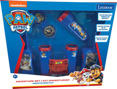 Set aventure për kalamaj Lexibook Paw Patrol, walkie talkie 120 m, dylbi dhe busull, shumëngjyrëshe