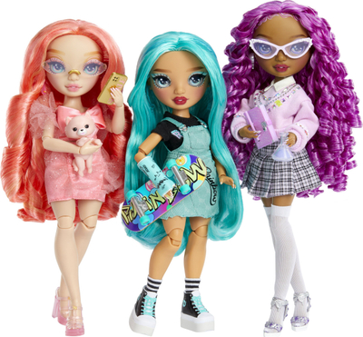 Kukull Rainbow High Lilac Purple Fashion Doll, me boçka, flokë të gjata lejla