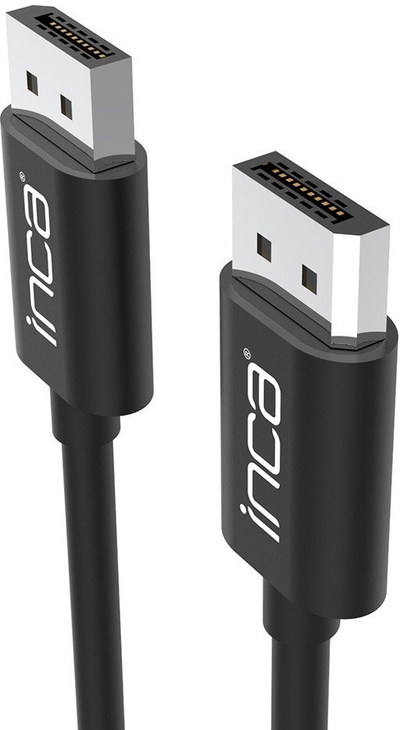 Kabllo video Inca IDPD-20, DisplayPort në DisplayPort, 2 metra, 4K 60Hz, ngjyrë e zezë