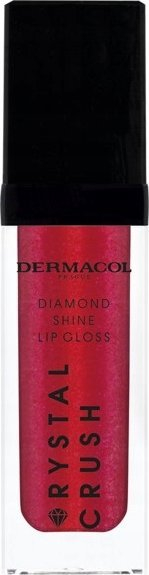 Lip gloss Dermacol Crystal Crush, nuanca 03, me shkëlqim, 6 ml, rozë me shkëlqim