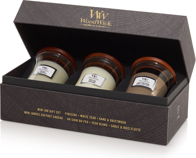 Qirinjë aromatik WoodWick Mini Woody, 3 x 85 g