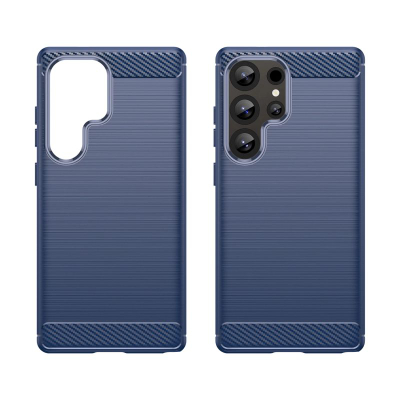 Mbrojtëse telefoni Carbon Case për Samsung Galaxy S25 Ultra, silikon, antirrëshqitës, blu