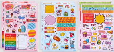 Set ngjitësash OOLY Quirky Fun Sticker Stash, mbi 200 copa, me dosje për ruajtje, shumëngjyrësh