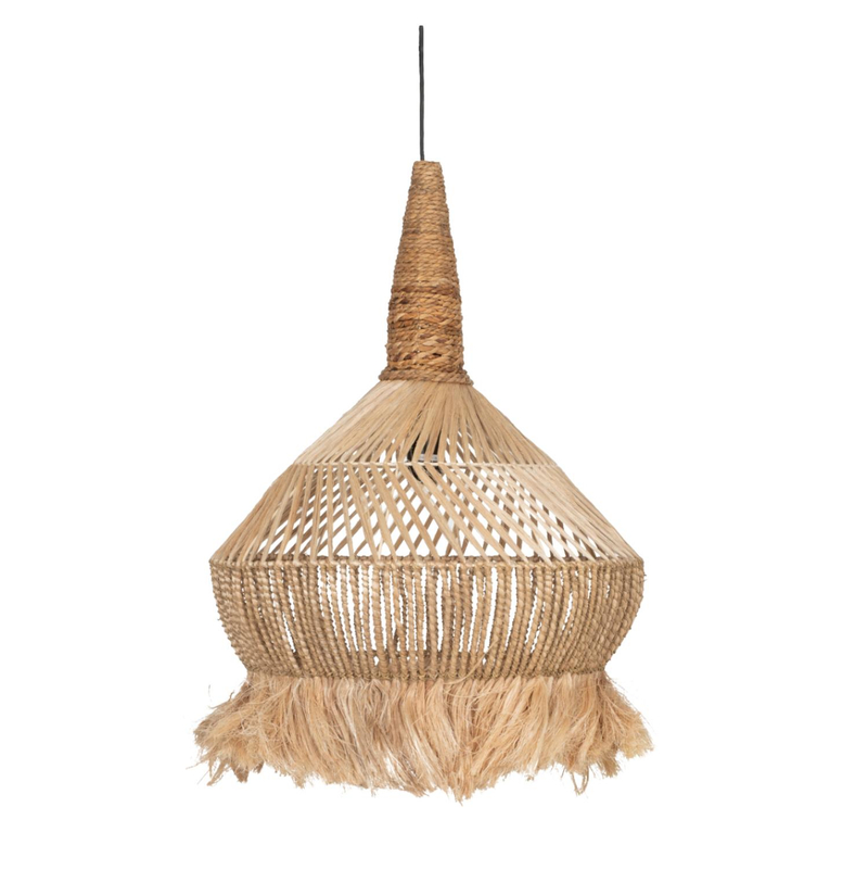 Llambë tavani prej fibra abace dhe bananeje 55×55×75 cm (HM7774)