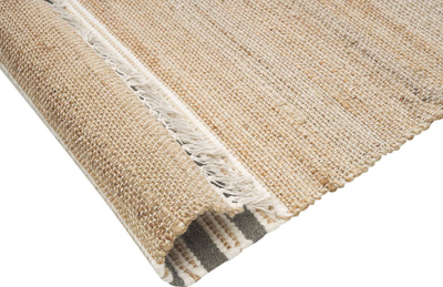 Tapet jute MIRZA, 160 x 230 cm, bezhë me gri