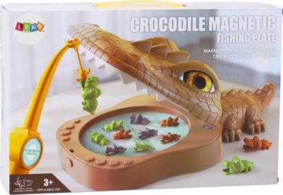 Loja e shkathtësisë Lean Toys Magnetic Crocodile Fishing, magnetike, për fëmijë 3+