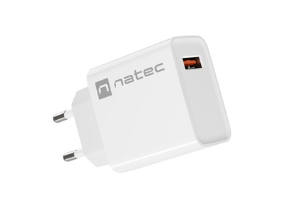 Karikues muri Natec Ribera NUC-2057, 18W, 1x USB A 3A, i bardhë