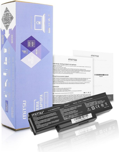 Батерија за лаптоп Митсу A32-N71 за Асус, 6600mAh, 10.8V, црна