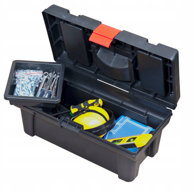 Kuti veglash Patrol Optimo Basic 16", plastike PP, me organizues, e zezë
