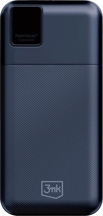 Powerbank 3MK PowerHouse, 20000mAh, ekran LED, blu navy