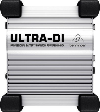 DI box Behringer Ultra-DI DI100, aktiv, metalik argjendt