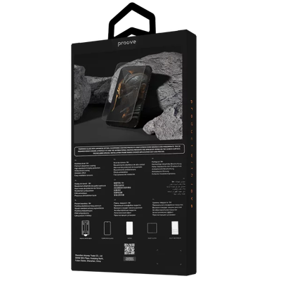 Xham mbrojtës Proove Achilles Installation Box për iPhone 15 Pro, 9H, i zi