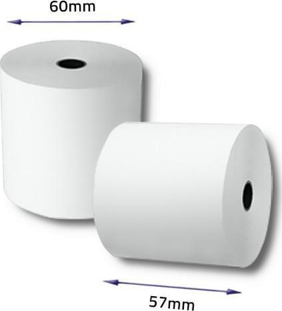 Rrolë termike Qoltec, 57x40 mm, 55 g/m², e bardhë