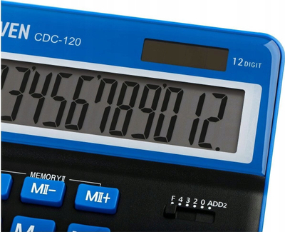 Kalkulator zyre ELEVEN CDC120BK-NV, ekran 12 shifror, i zi