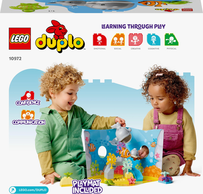 Set lodër LEGO Duplo 10972 Kafshët e Egra të Oqeanit, 2+, shumëngjyrësh