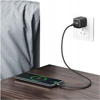 Kabllo USB Usams SY Series US SJ718, USB A në USB C, 1.2m, 18W, e zezë
