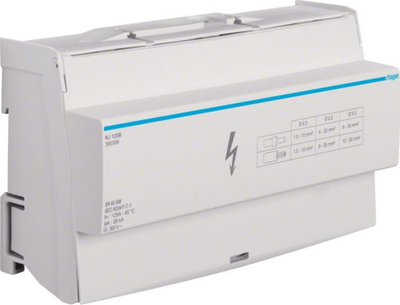 Bllok shpërndarës Hager KJ125B, 4 pole, 125A, gri