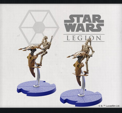 Zgjerim loje Fantasy Flight Games Star Wars Legion STAP Riders Unit, miniatura, për Star Wars Legion