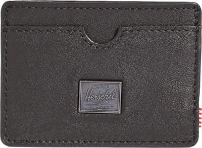 Portofol Herschel Charlie 10845-00001, lëkurë natyrale, unisex, i zi