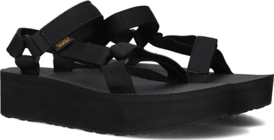 Sandale grash Teva Flatform Universal Mesh Print, me platformë të lartë, të zeza