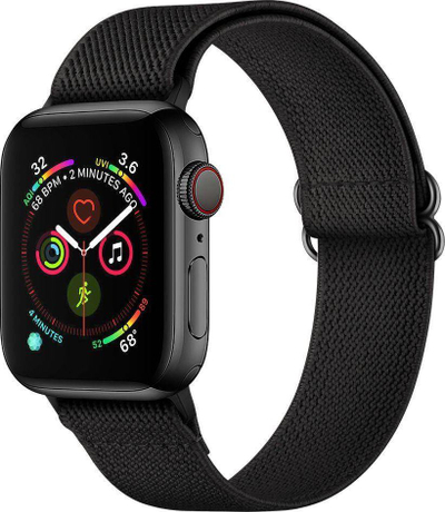 Rrip ore inteligjente Tech-Protect Mellow për Apple Watch 4 5 6 7 8, najlon, i zi