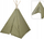 Çadër tipi për kalamaj HOMESTYLING KO-HZ1992680, 103x103x160 cm, pambuk poliester, e gjelbër