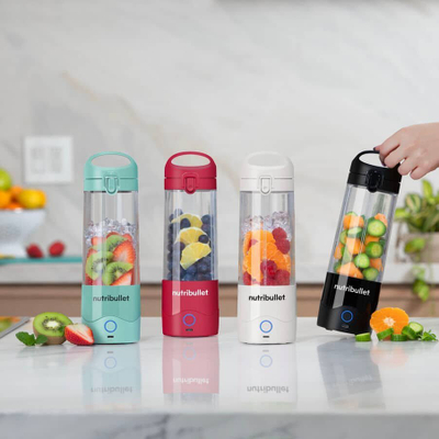 Портабилен блендер Nutribullet Portable, 475 ml, полнење USB C, сив